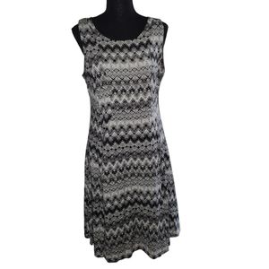 ❤️K Jordan Black/White Print Dress❤️Size Large